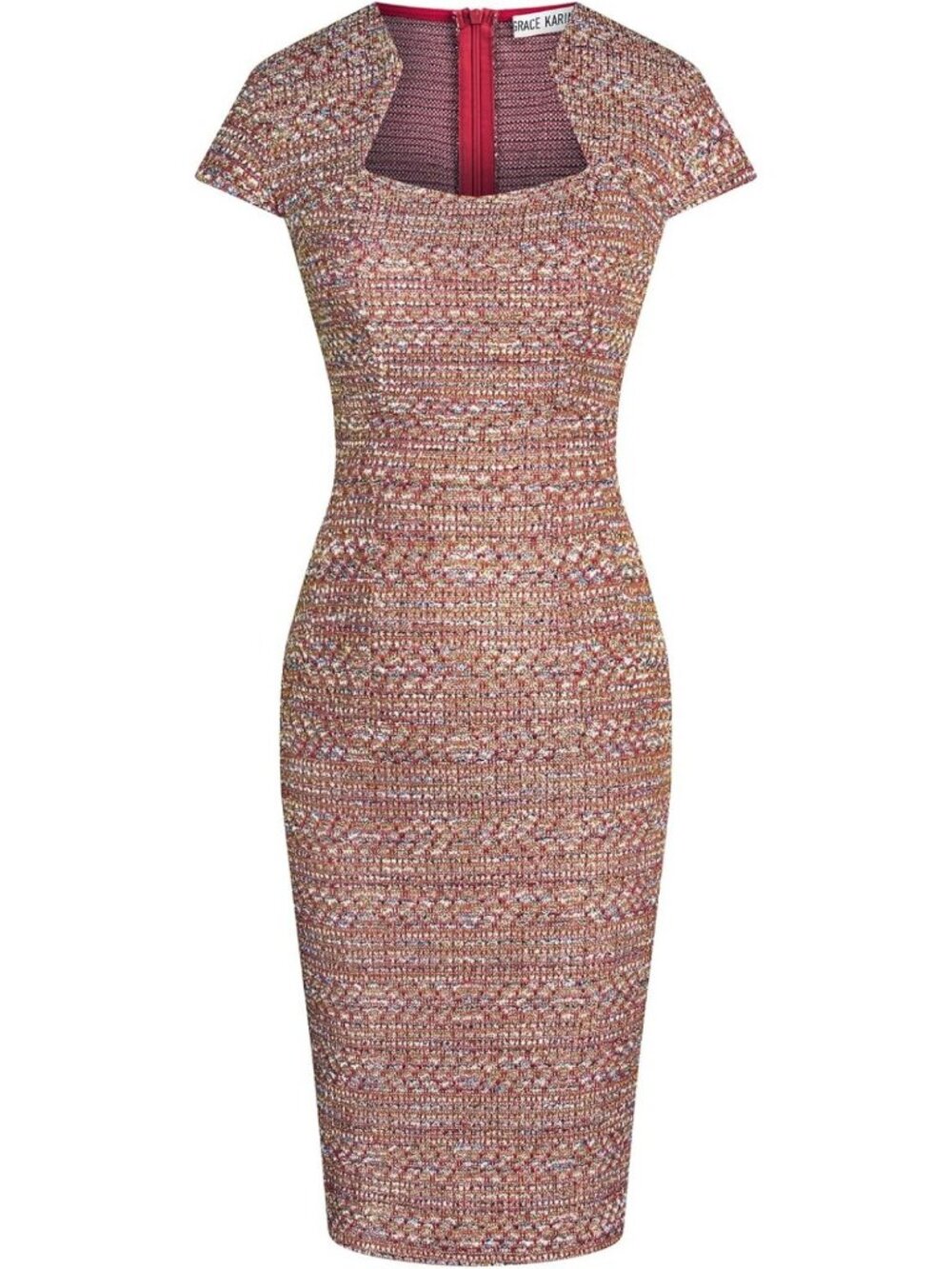 Chic Tweed Pencil Dress for Women | Elegant Workwear, Office & Business Attire
